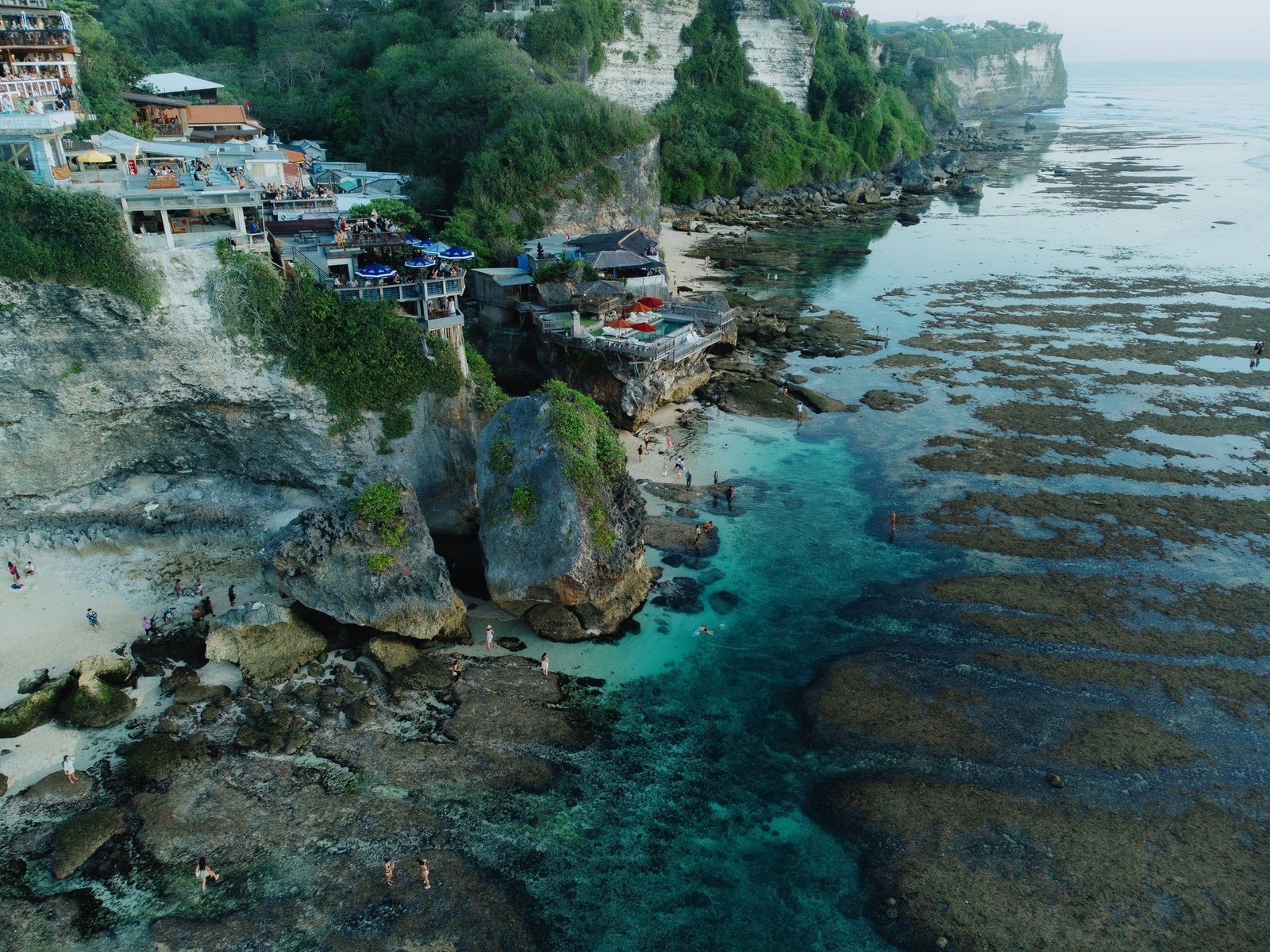 Uluwatu coastline at sunset